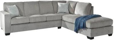 Ashley Altari 2-Piece Sectional with Chaise Right-Arm Facing Alloy