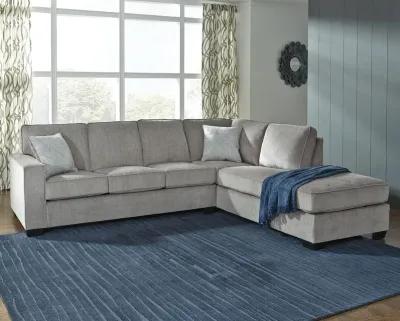 Ashley Altari 2-Piece Sectional with Chaise Right-Arm Facing Alloy