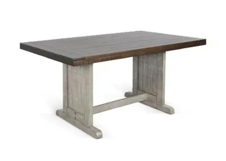 HOMESTEAD HILLS TOBACCO LEAF & ALPINE GREY DINING TABLE