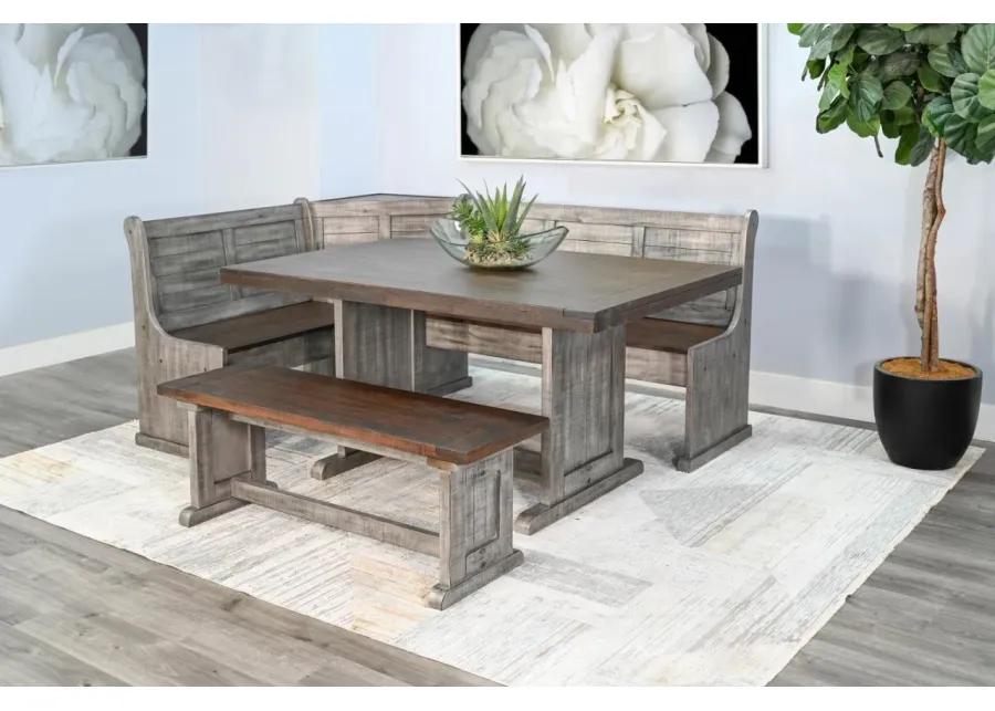 HOMESTEAD HILLS TOBACCO LEAF & ALPINE GREY DINING TABLE