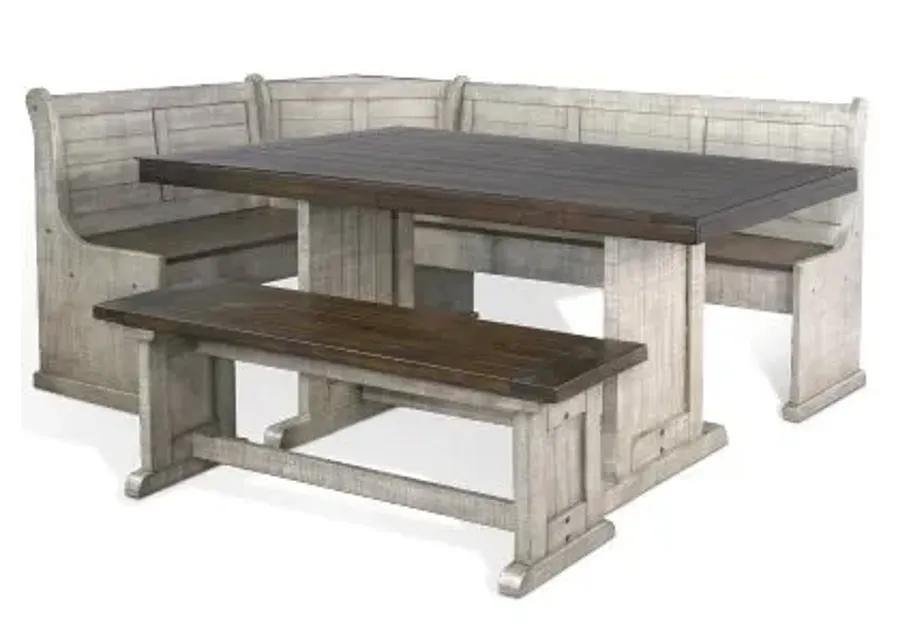 HOMESTEAD HILLS TOBACCO LEAF & ALPINE GREY DINING TABLE