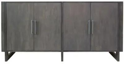 Crestview Hawthorne Estate 2 Tone Grey Wash Inset Wood Frame Sideboard