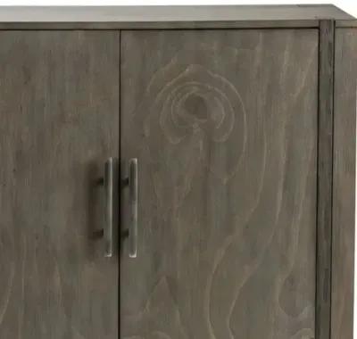 Crestview Hawthorne Estate 2 Tone Grey Wash Inset Wood Frame Sideboard