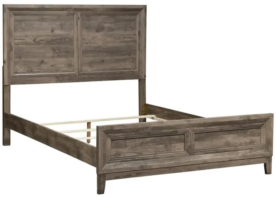 QUEEN PANEL BED DRESSER & MIRROR CHEST NIGHT STAND - RIDGECREST