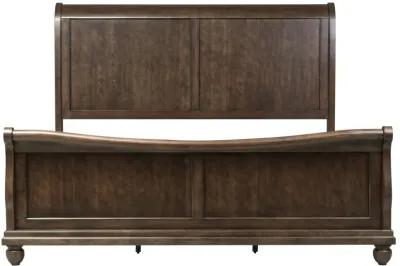 Complete California King Set - Sleigh Bed, Dresser, Mirror & Chest - Rustic Traditions