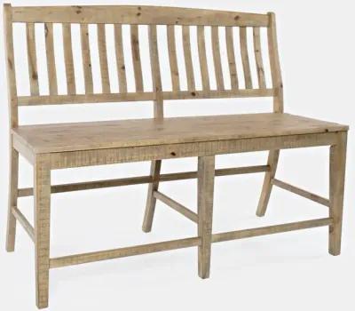 Jofran Carlyle Crossing Slatback Counter Bench