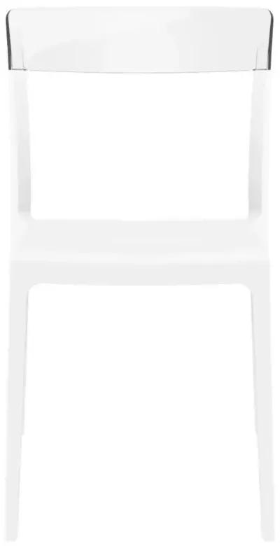 Compamia Flash Dining Chair White Transparent Clear