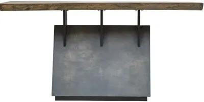 Uttermost Vessel Natural/Gunmetal Industrial Console Table