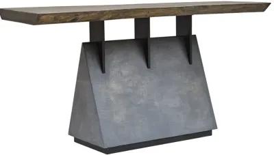 Uttermost Vessel Natural/Gunmetal Industrial Console Table