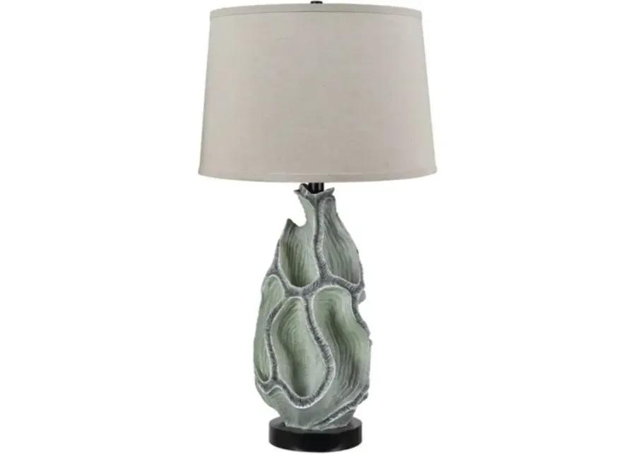 CORAL REEF GRAY/OFF-WHITE TABLE LAMP