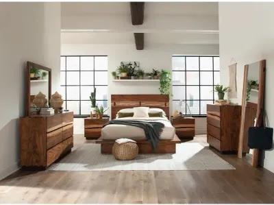 WINSLOW CALIFORNIA KING BED SMOKEY WALNUT/COFFEE BEAN