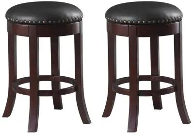 Coaster Aboushi Backless Swivel Counter Stool Brown