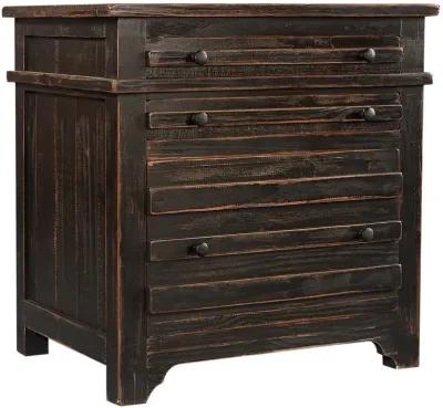 Aspenhome Reeds Farm Weathered Black Single File Office Cabinet