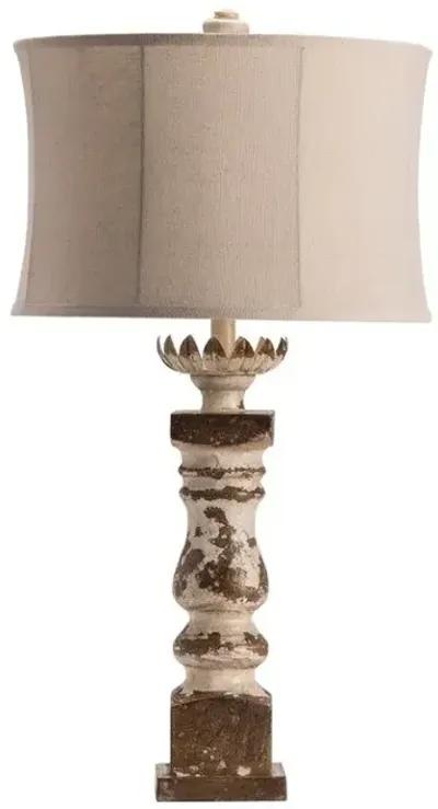 Crestview Brimar Beige/White Table Lamp