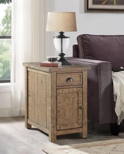 MONTEREY CHAIRSIDE ACCENT TABLE WITH POWER IN NATURAL