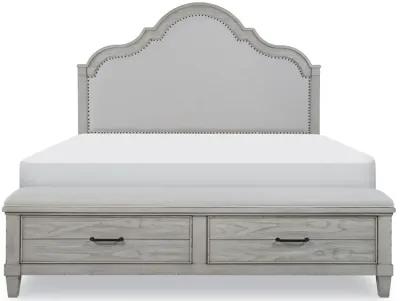 Legacy Classic Upholstered Panel Bed with Storage Footboard Queen Belhaven