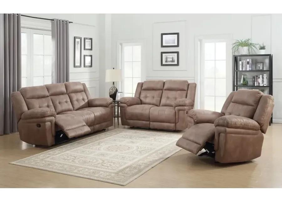 ANASTASIA MANUAL RECLINING LOVESEAT COCOA