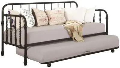 Coaster Marina Metal Twin Daybed with Trundle Black