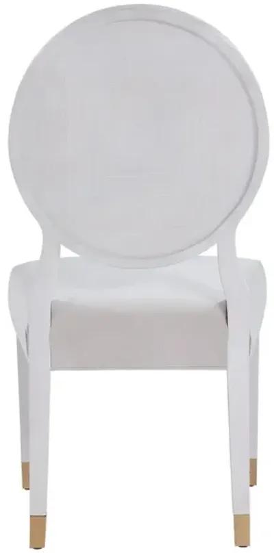 Universal Love. Joy. Bliss. Miranda Kerr Home Alabaster Oval Side Chair