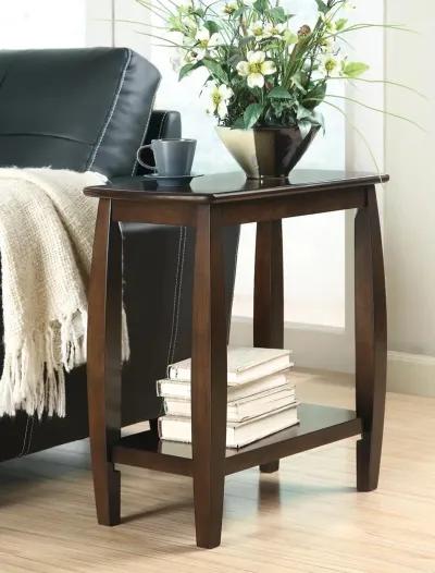 Raphael 1-Shelf Rectangular Wood Side Table Cappuccino