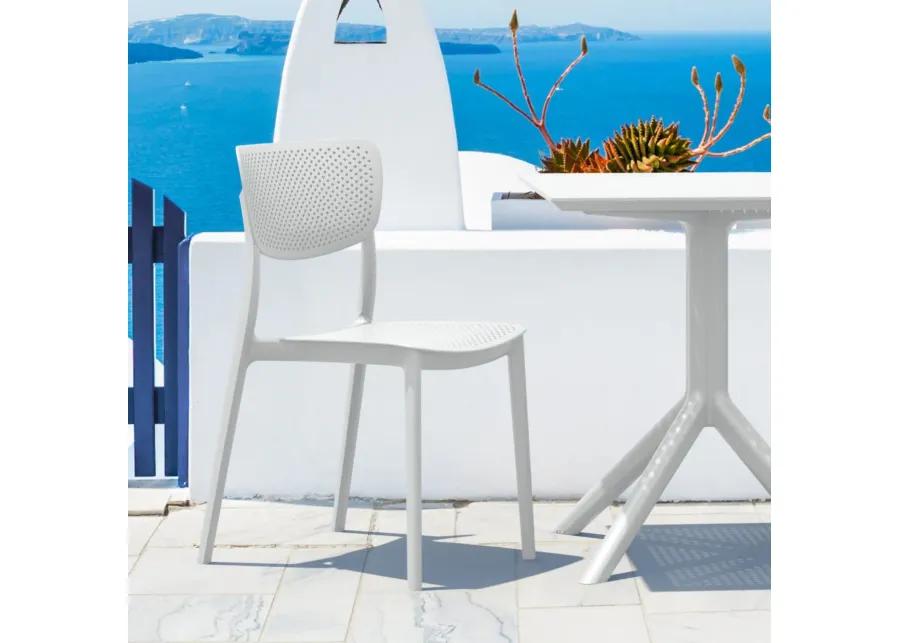 LUCY OUTDOOR BISTRO SET 3-PC WITH 27" TABLE TOP WHITE