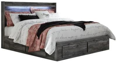 Ashley Baystorm Gray King Panel Bed with 6 Storage Drawers