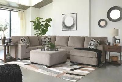 Ashley Ballinasloe 3-Piece Sectional with Chaise Right-Arm Facing Platinum