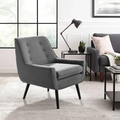 Linon Trellis Chair Gray Flannel