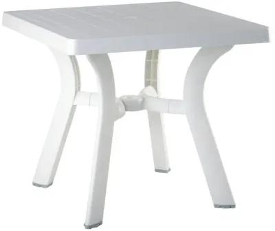 31 Inch Viva Resin Square Outdoor Dining Table White