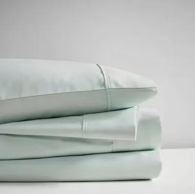 Olliix Beautyrest Queen Seafoam 600 Thread Count Cooling Cotton Blend Sheet Set