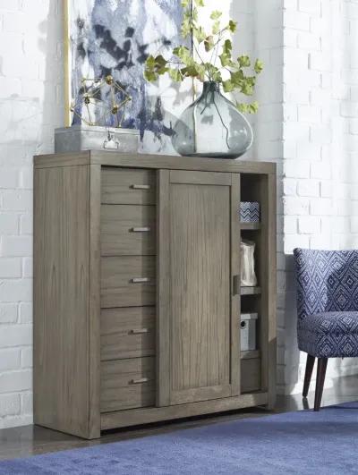 Aspenhome Modern Loft Greystone Sliding Door Chest