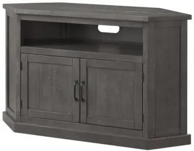 Martin Svensson Rustic Corner TV Stand in Grey