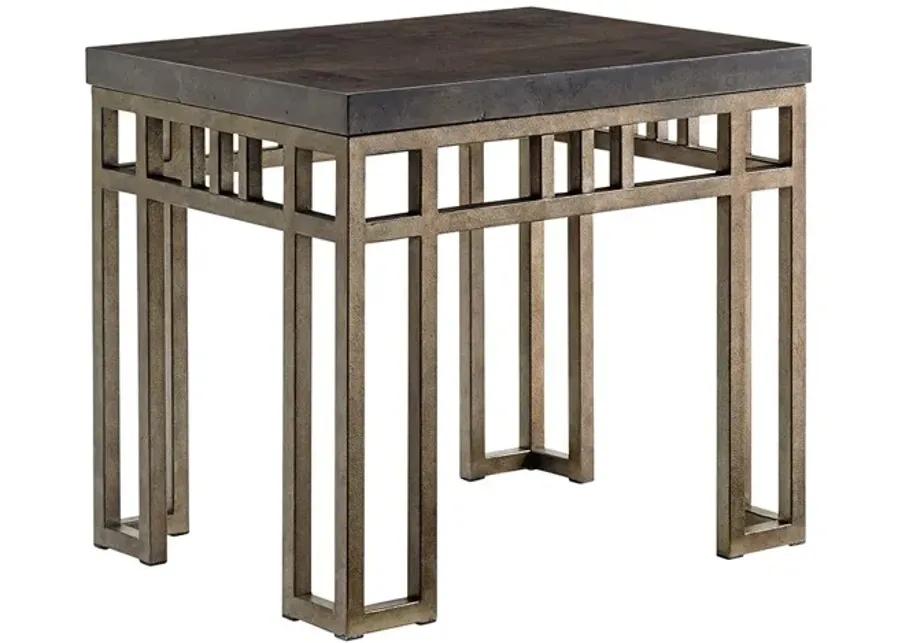 MONTERA TRAVERTINE END TABLE CYPRESS POINT