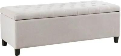 Olliix Madison Park Natural Shandra Tufted Top Storage Bench