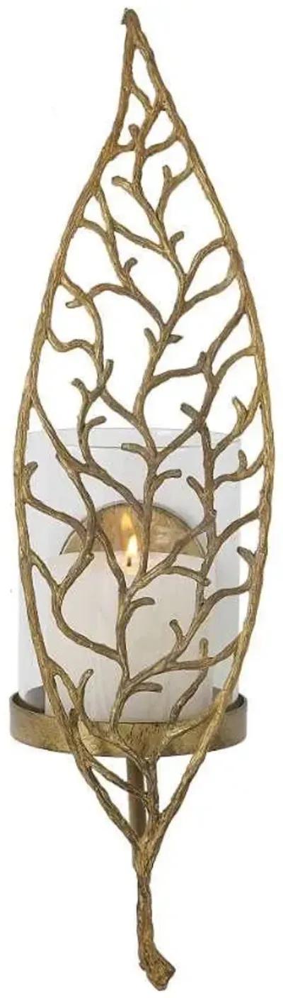 Uttermost Woodland Treasure Gold Candle Sconce