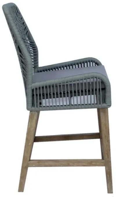 Coaster Nakia Woven Rope Counter Chair with Cushion Grey