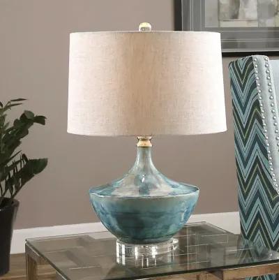 CHASIDA BLUE CERAMIC LAMP