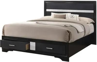 Coaster Miranda Wood California King Storage Panel Bed Black