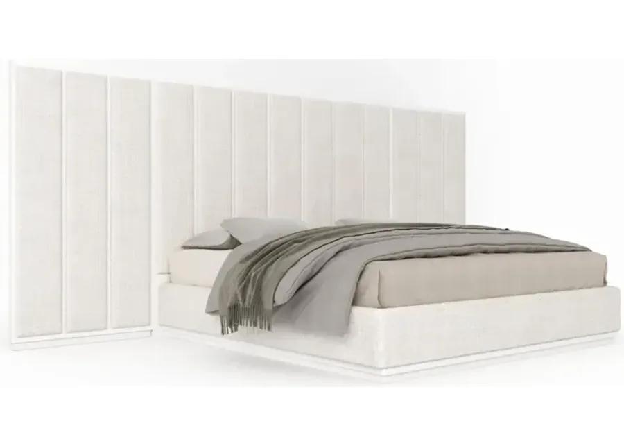 COLONNA WALL KING BED IN LINO BIANCO (WHITE)