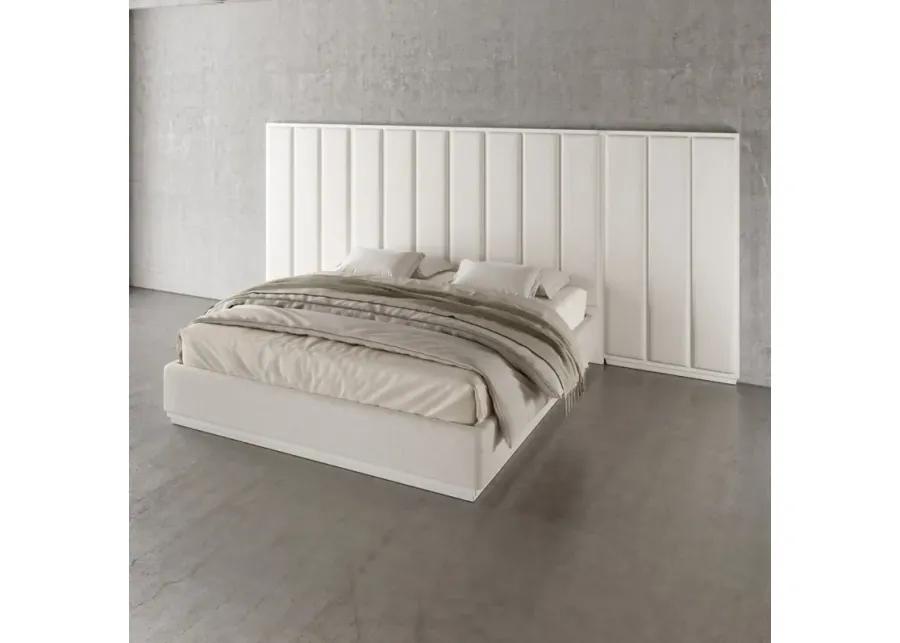 COLONNA WALL KING BED IN LINO BIANCO (WHITE)