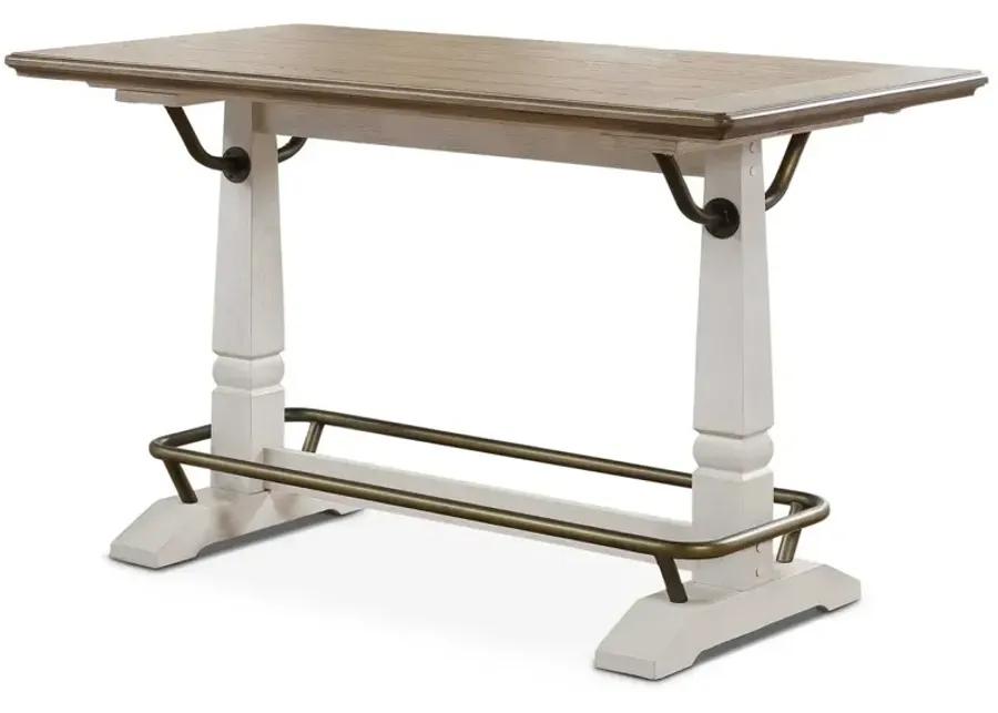 PENDLETON 59.5" TWO-TONE IVORY AND HONEY OAK GATHERING TABLE