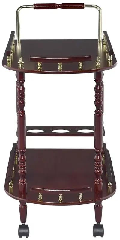 Coaster Palmer 2-Tier Rectangular Wood Bar Cart Merlot