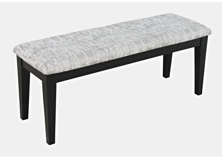 URBAN ICON UPHOLSTERED BENCH BLACK