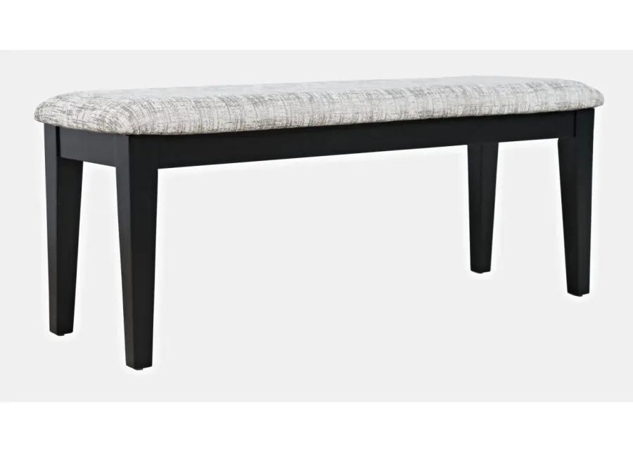 URBAN ICON UPHOLSTERED BENCH BLACK