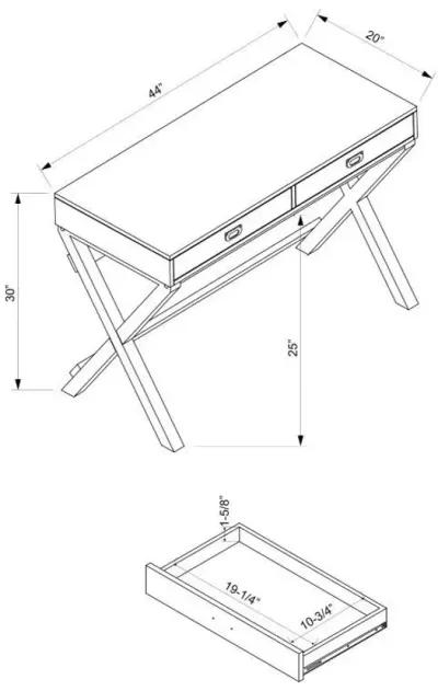 Linon Peggy Blue Writing Desk