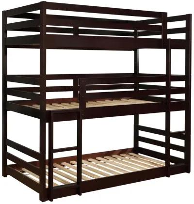 Coaster Sandler Wood Twin Triple Bunk Bed Cappuccino