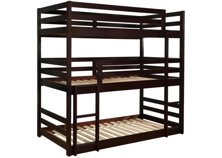 SANDLER TRIPLE TWIN BUNK BED CAPPUCCINO SANDLER COLLECTION