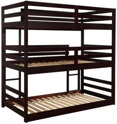 Coaster Sandler Wood Twin Triple Bunk Bed Cappuccino