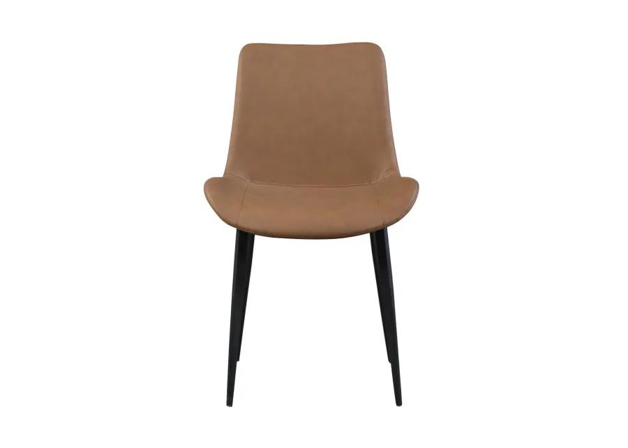 MARY CONTEMPORARY CURVED SIDE CHAIR WITH STEEL LEGS