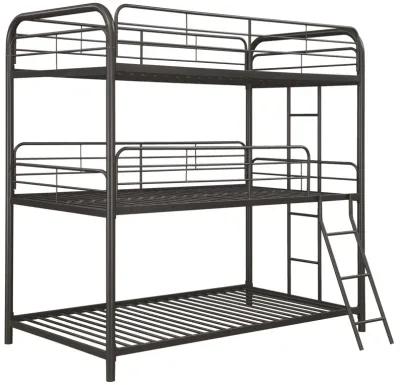 Coaster Garner Metal Twin Triple Bunk Bed Gunmetal